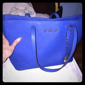 BLUE MICHAEL KORS TOTE BAG 👜💙